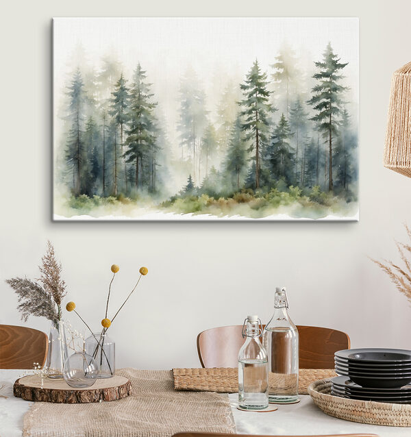 Ein Aquarell eines Waldes Ein Aquarell eines Waldes