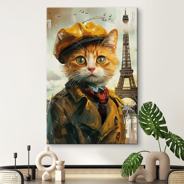 Eine Katze in Mantel und Hut Eine Katze in Mantel und Hut