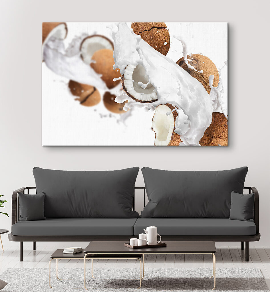Coconut coconuts and milk splashing Coconut coconuts and milk splashing