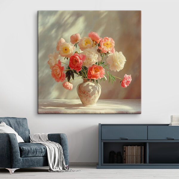A vase with flowers in it A vase with flowers in it