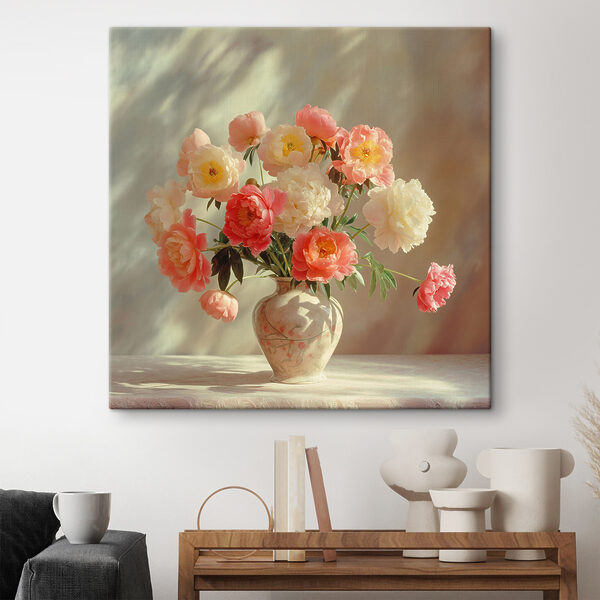 A vase with flowers in it A vase with flowers in it