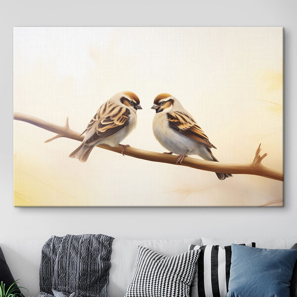 Zwei Vögel auf einem Ast Zwei Vögel auf einem Ast