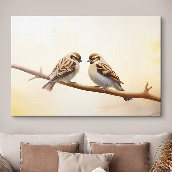 Zwei Vögel auf einem Ast Zwei Vögel auf einem Ast