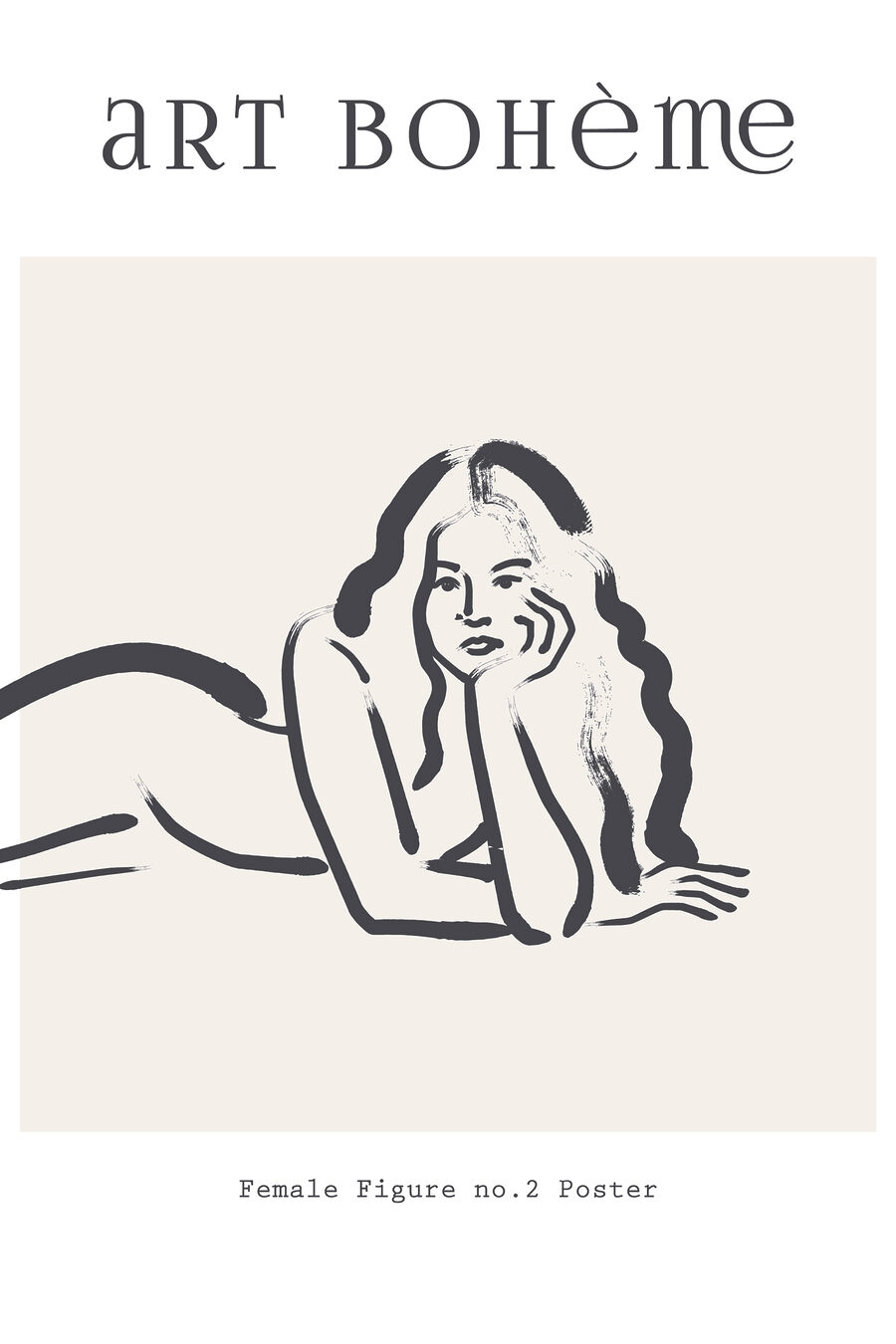 A drawing of a woman lying on her stomach A drawing of a woman lying on her stomach