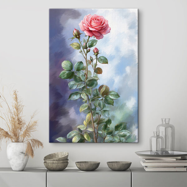 Ein Gemälde einer Rose Ein Gemälde einer Rose