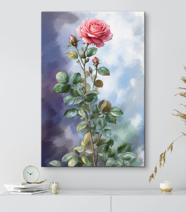 Ein Gemälde einer Rose Ein Gemälde einer Rose