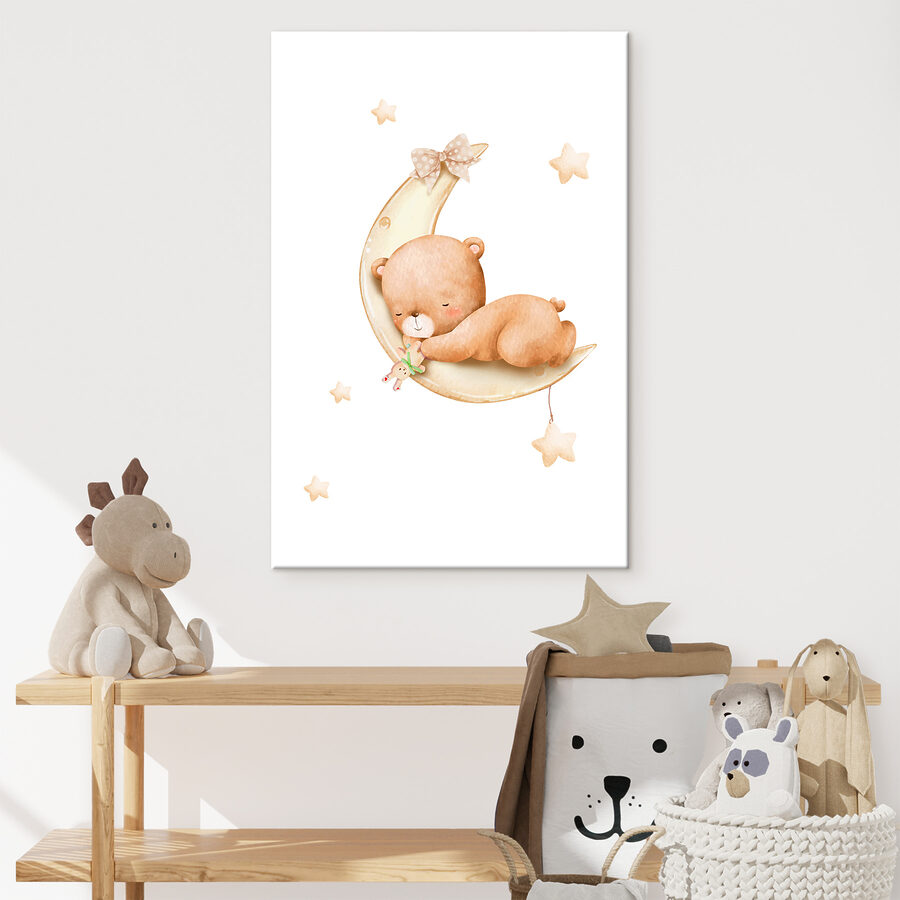 Ein Teddybär auf dem Mond