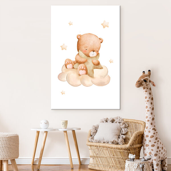 Ein Teddybär sitzt auf einer Wolke Ein Teddybär sitzt auf einer Wolke