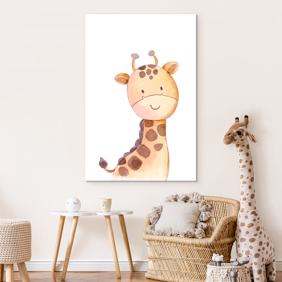 Eine Giraffe mit weißem Hintergrund Eine Giraffe mit weißem Hintergrund