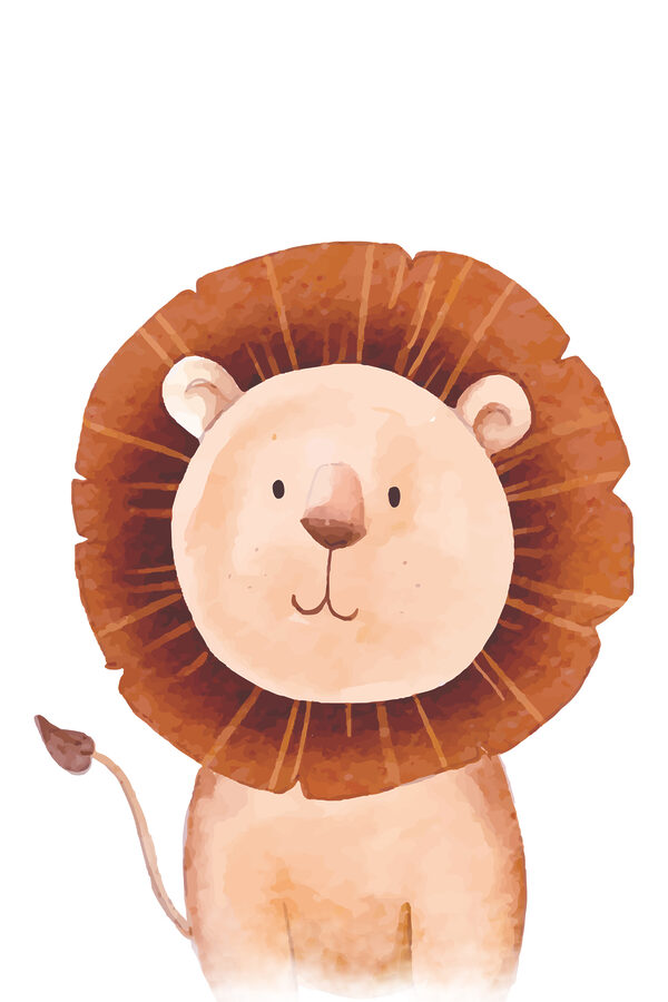 A lion with a large brown mane