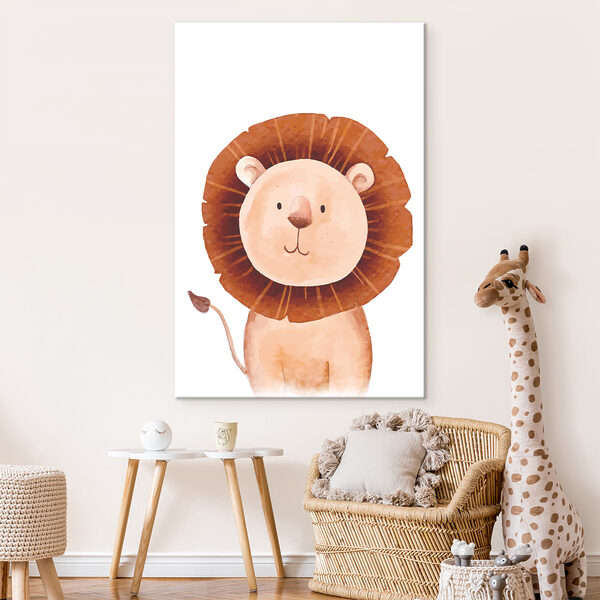 A lion with a large brown mane