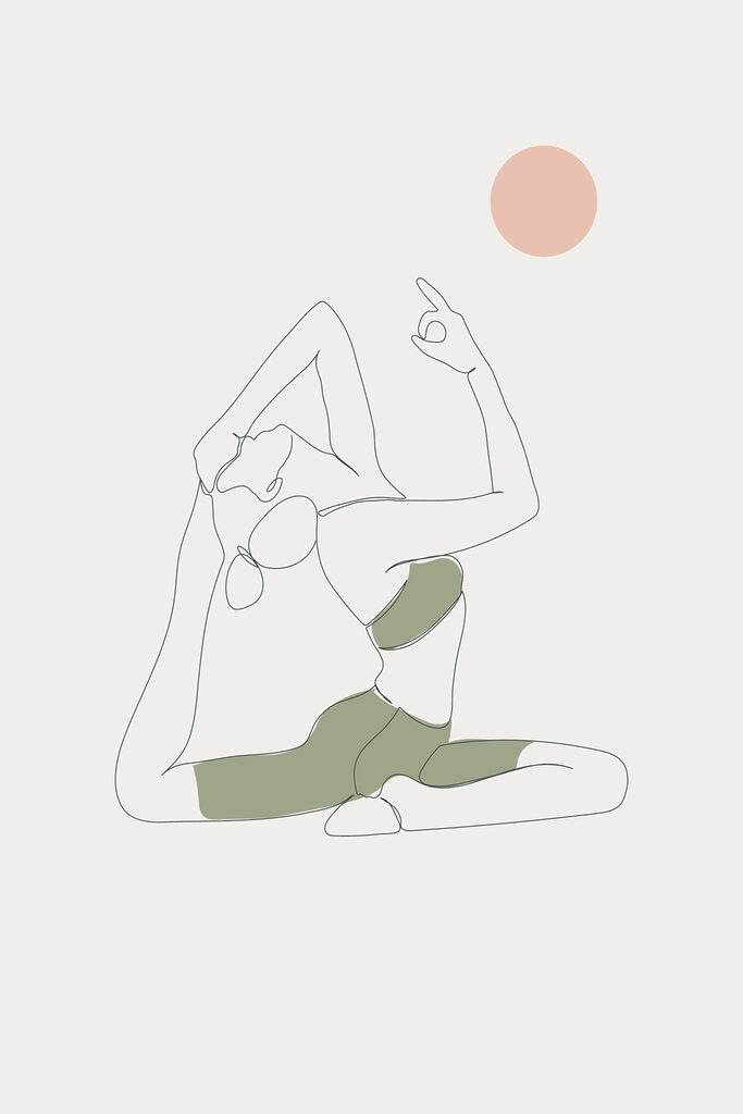 A woman doing yoga