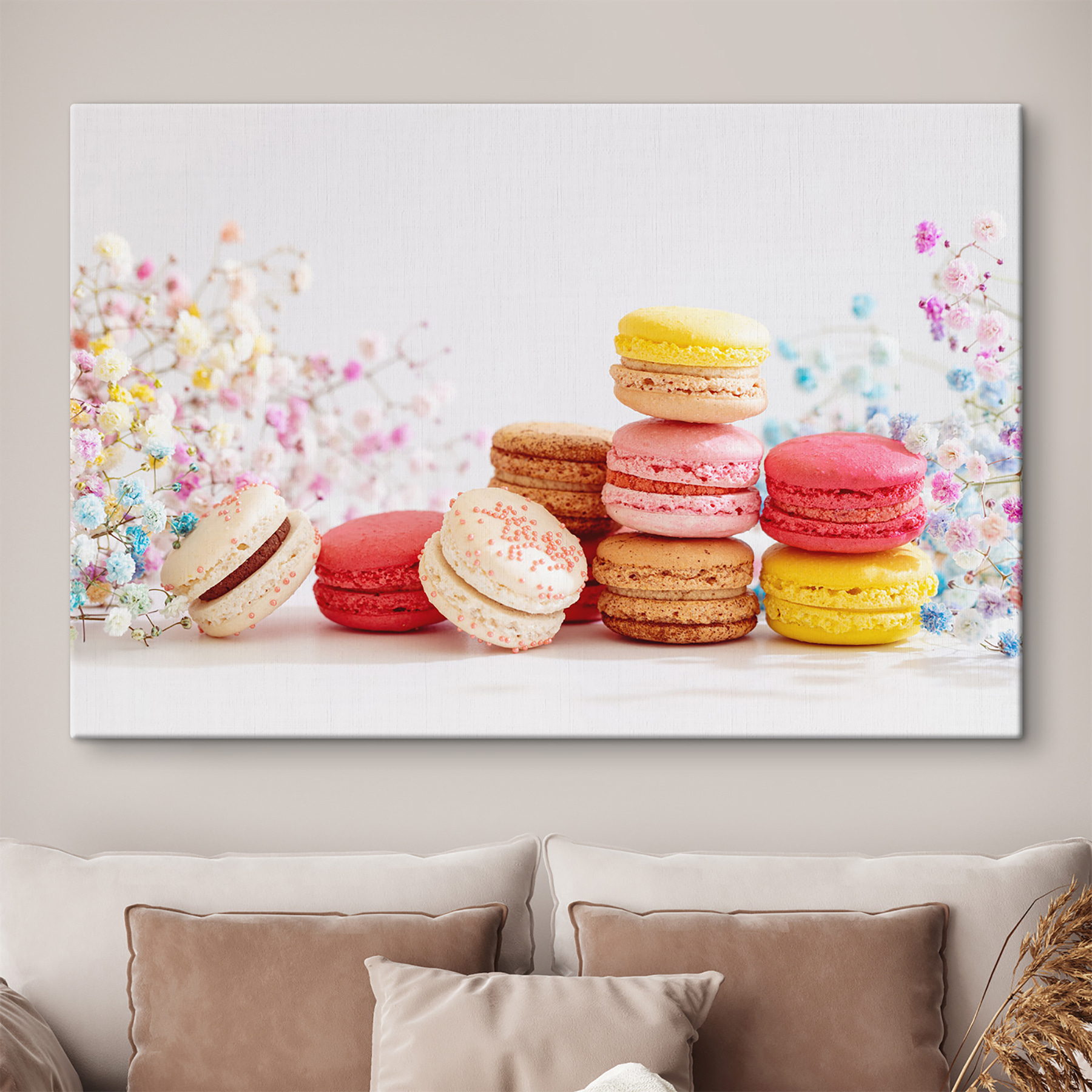 A stack of colorful cookies A stack of colorful cookies