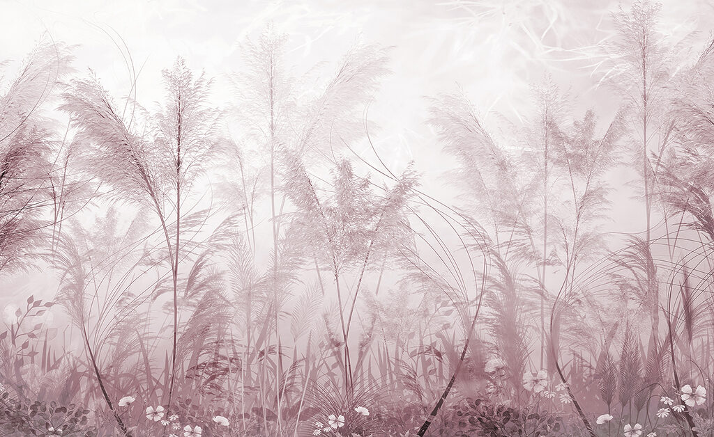 A field of grass with flowers