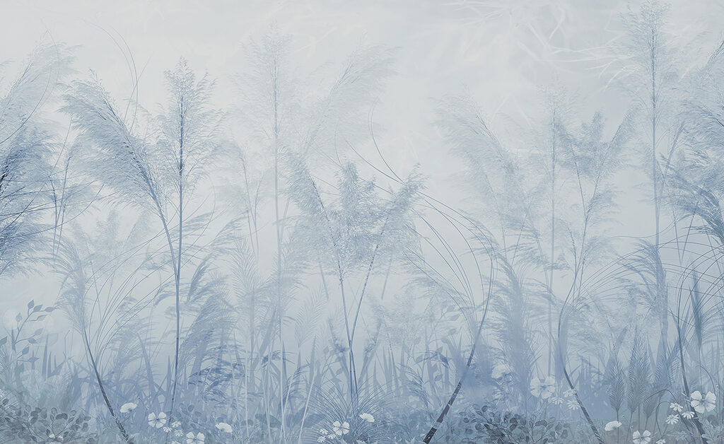 A field of grass and flowers