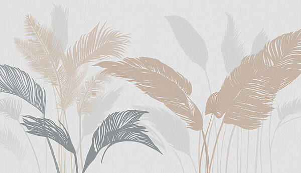 Elegant leaves in soft pastel tones Elegant leaves in soft pastel tones