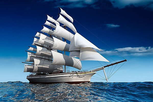 Ein Segelboot auf dem Wasser Ein Segelboot auf dem Wasser