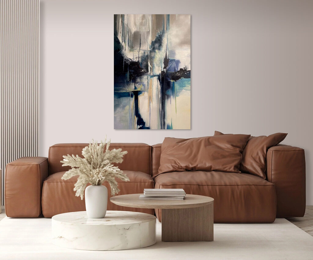 A painting of a city