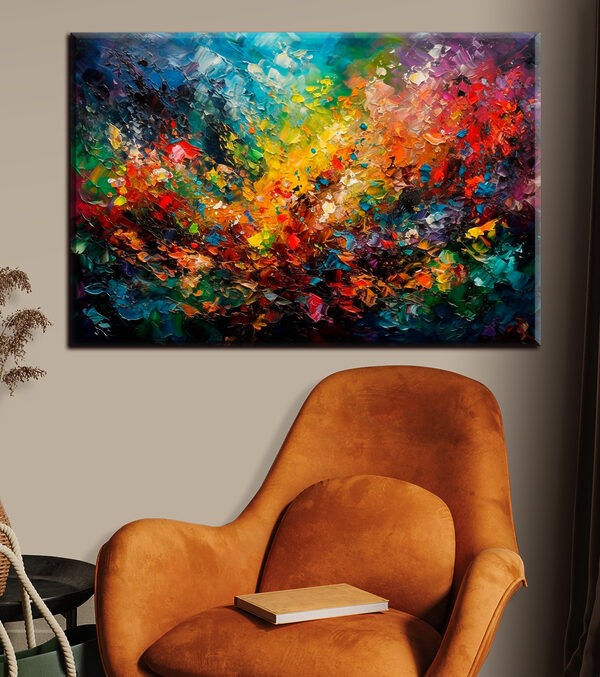 Ein buntes Gemälde mit vielen Farben Ein buntes Gemälde mit vielen Farben
