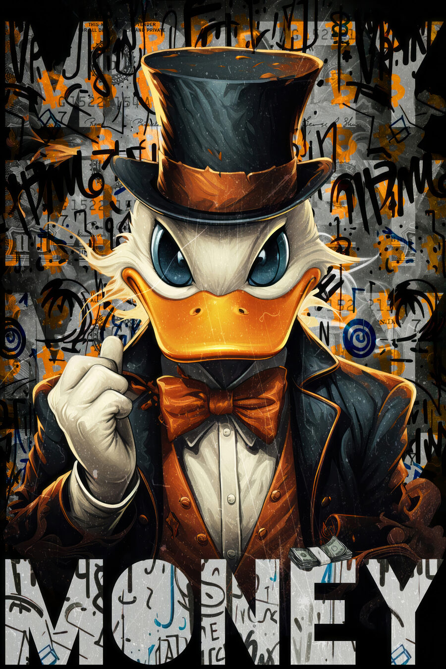 Eine Ente mit Anzug und Hut Eine Ente mit Anzug und Hut