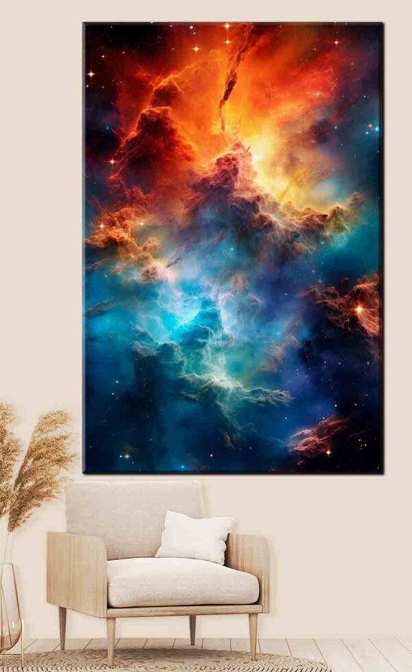 Bunte Wolken und Sterne im Weltraum Bunte Wolken und Sterne im Weltraum