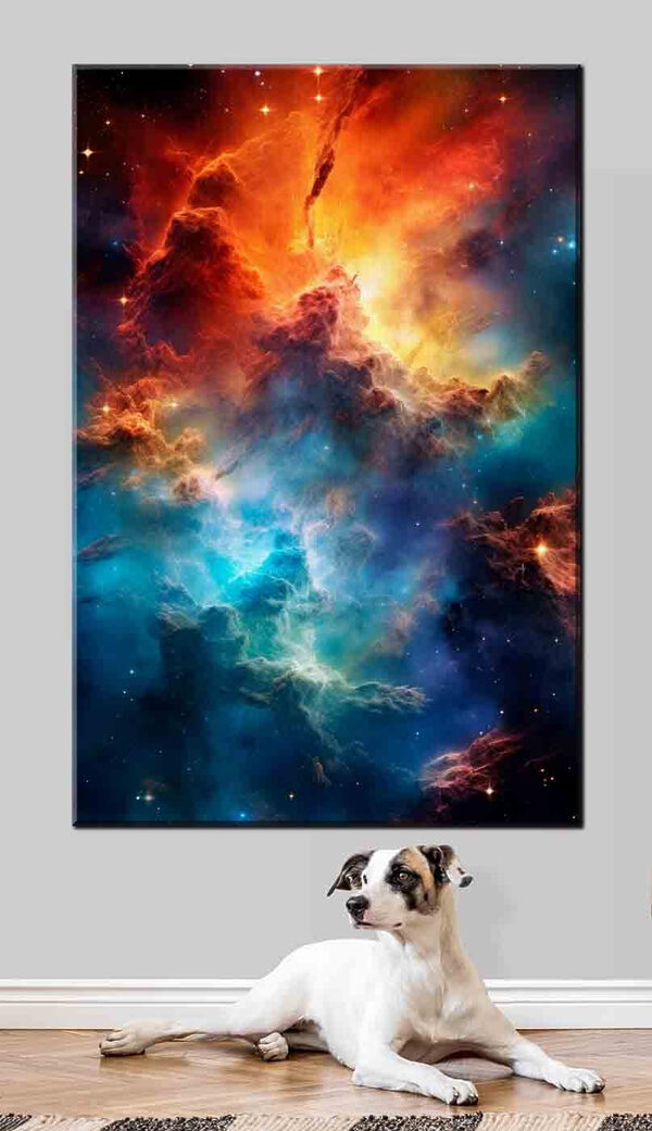 Bunte Wolken und Sterne im Weltraum Bunte Wolken und Sterne im Weltraum