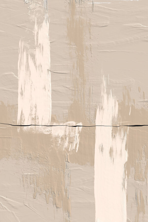 Eine weiße und braune Farbe an einer Wand Eine weiße und braune Farbe an einer Wand