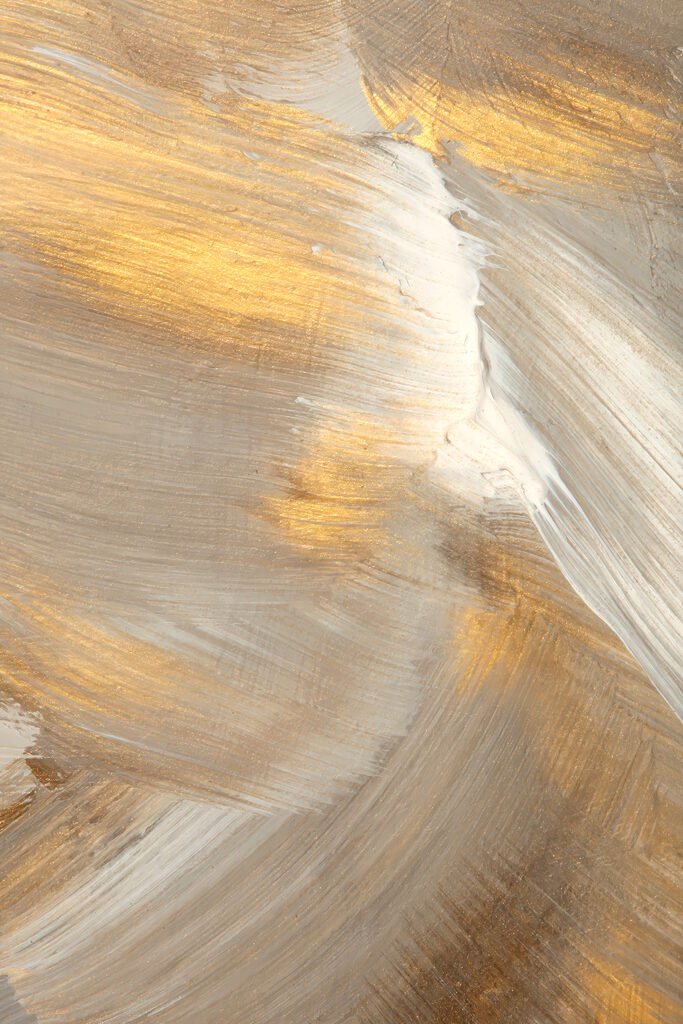 A close up of a painting