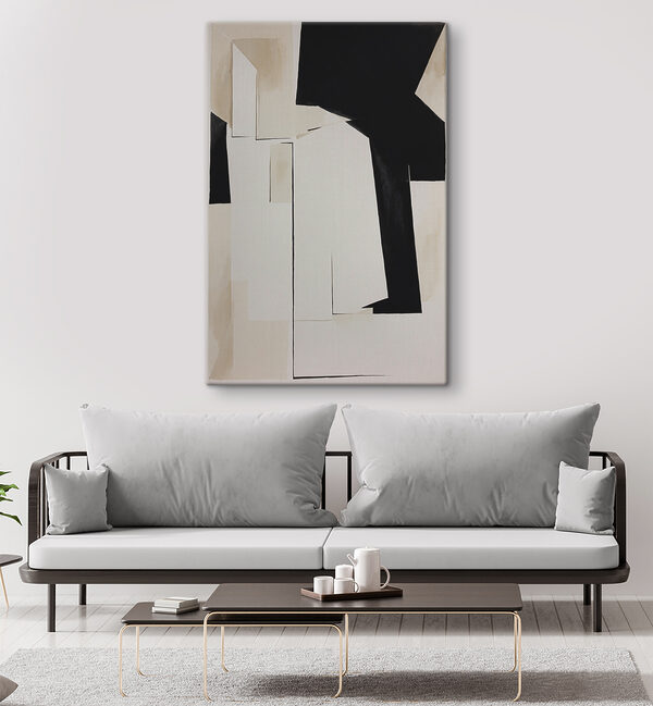 Ein schwarz-weißes Kunstwerk Ein schwarz-weißes Kunstwerk