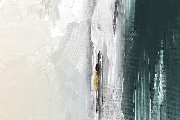 A close up of a painting