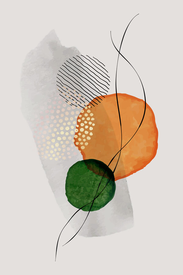 A colorful circles and lines A colorful circles and lines