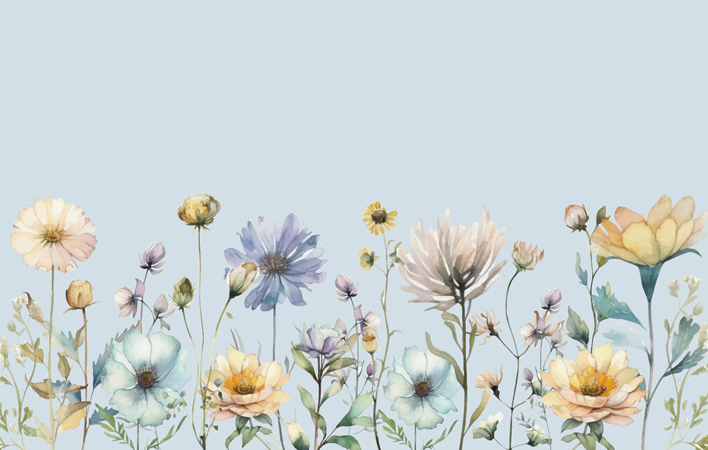 Ein Aquarell mit Blumen Ein Aquarell mit Blumen