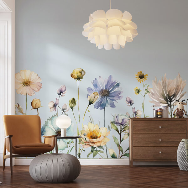 Ein Aquarell mit Blumen Ein Aquarell mit Blumen