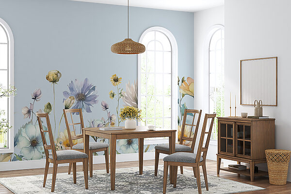 Ein Aquarell mit Blumen Ein Aquarell mit Blumen