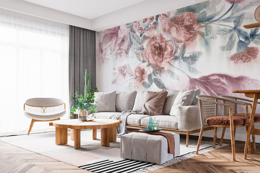 Fototapeten Eine Nahaufnahme von Blumen – Bild 4