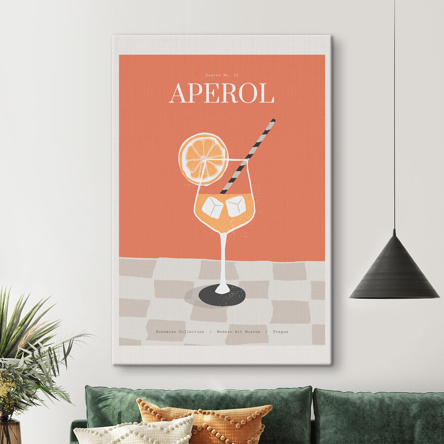 Ein Plakat mit einem Getränk