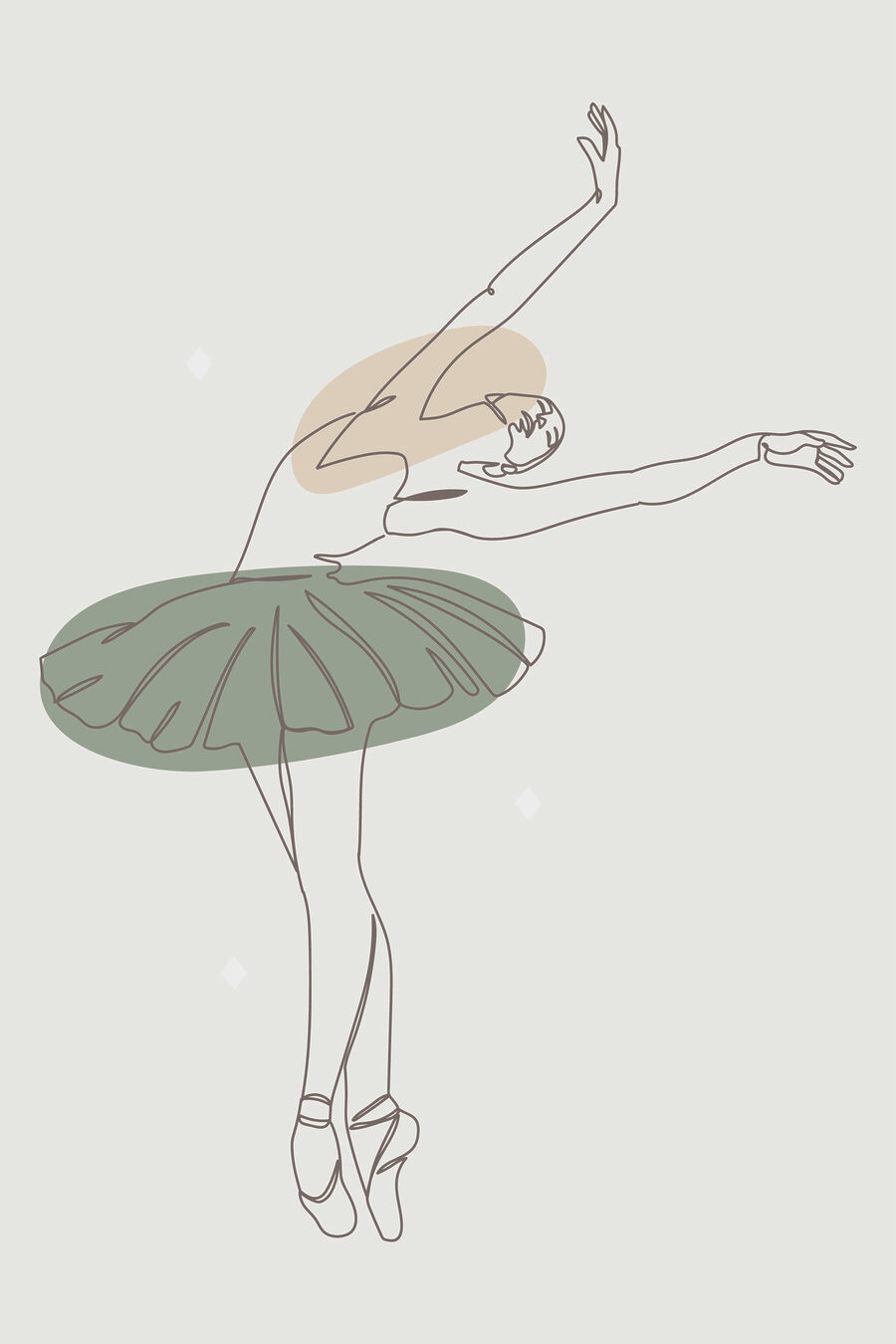 Wandbilder Eine Zeichnung einer Ballerina – Bild 7