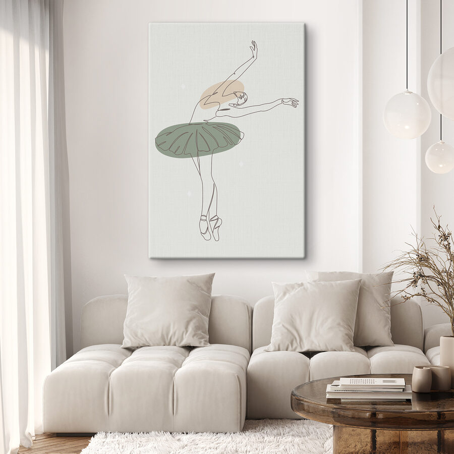 Wandbilder Eine Zeichnung einer Ballerina