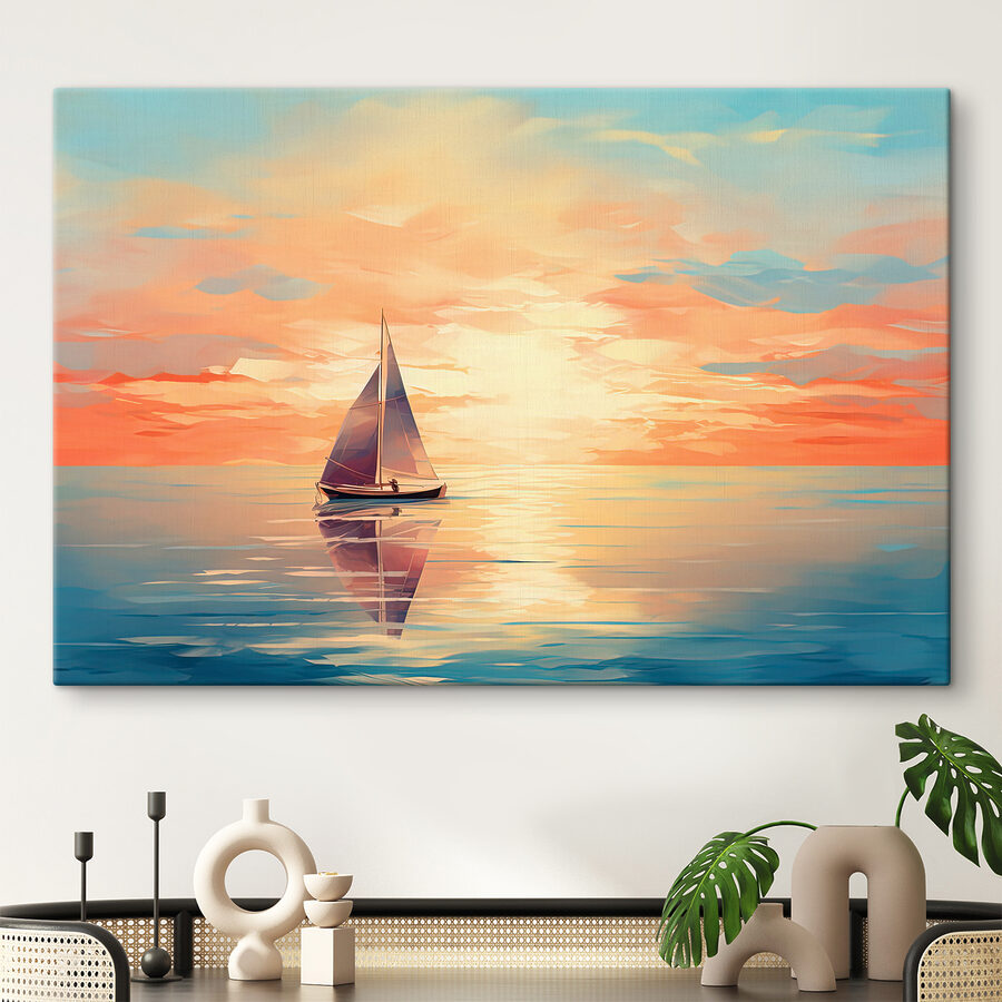 Ein Segelboot auf dem Wasser Ein Segelboot auf dem Wasser