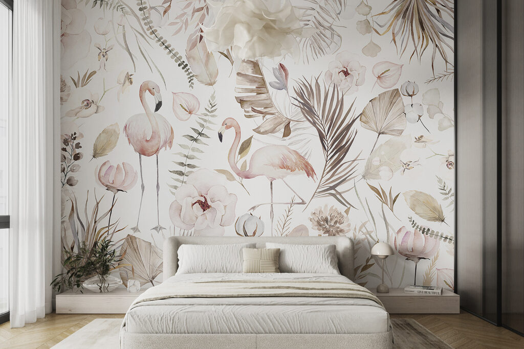 w00507pib3mr 1024x683 - Ein Aquarell mit Flamingos und Blumen - tegory