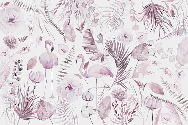 Ein Muster aus Blumen und Flamingos w00507v2p 600x400 - Ein Muster aus Blumen und Flamingos - tegory