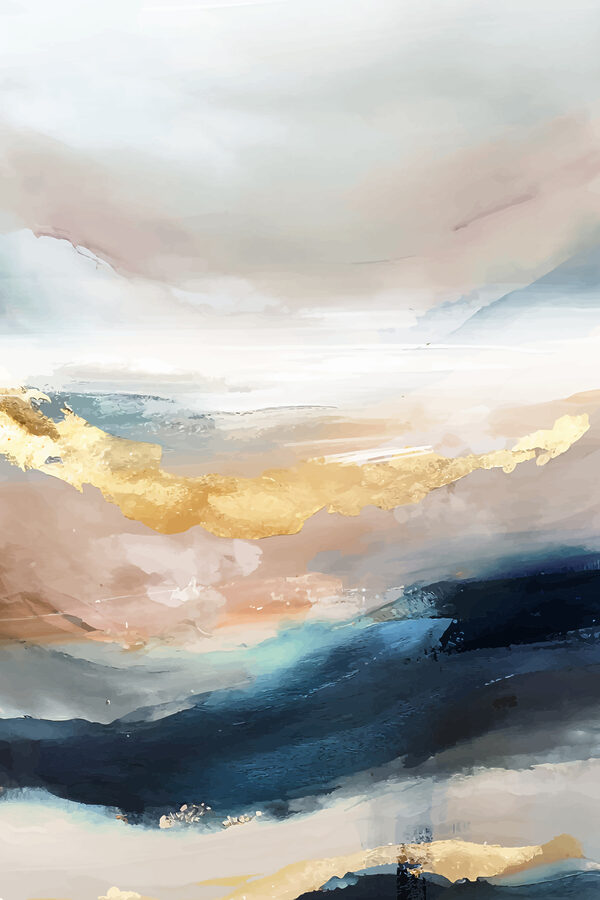 Ein Gemälde einer Landschaft Ein Gemälde einer Landschaft