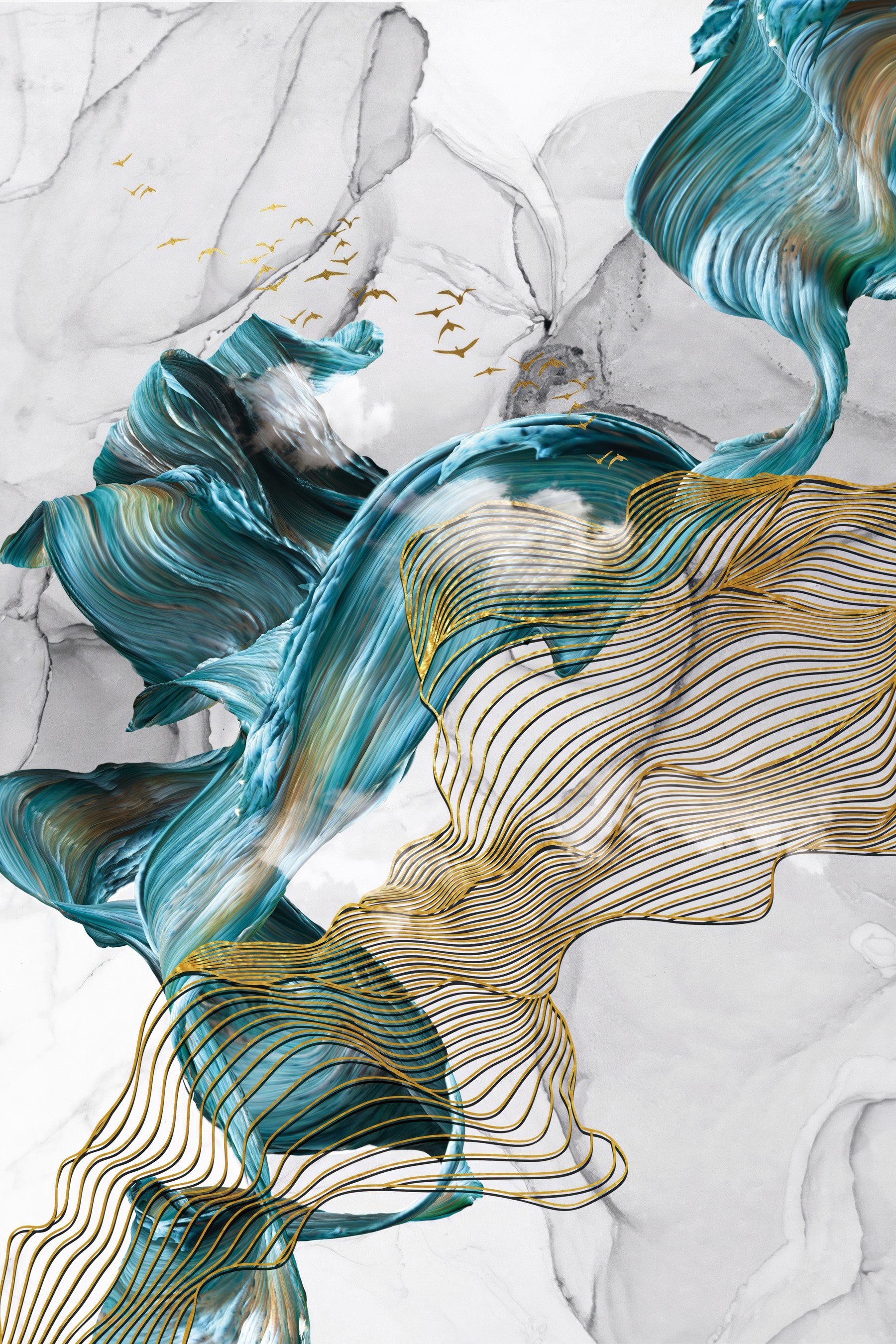 s35797p - Ätherische Wellen und auffliegende Vögel - tegory