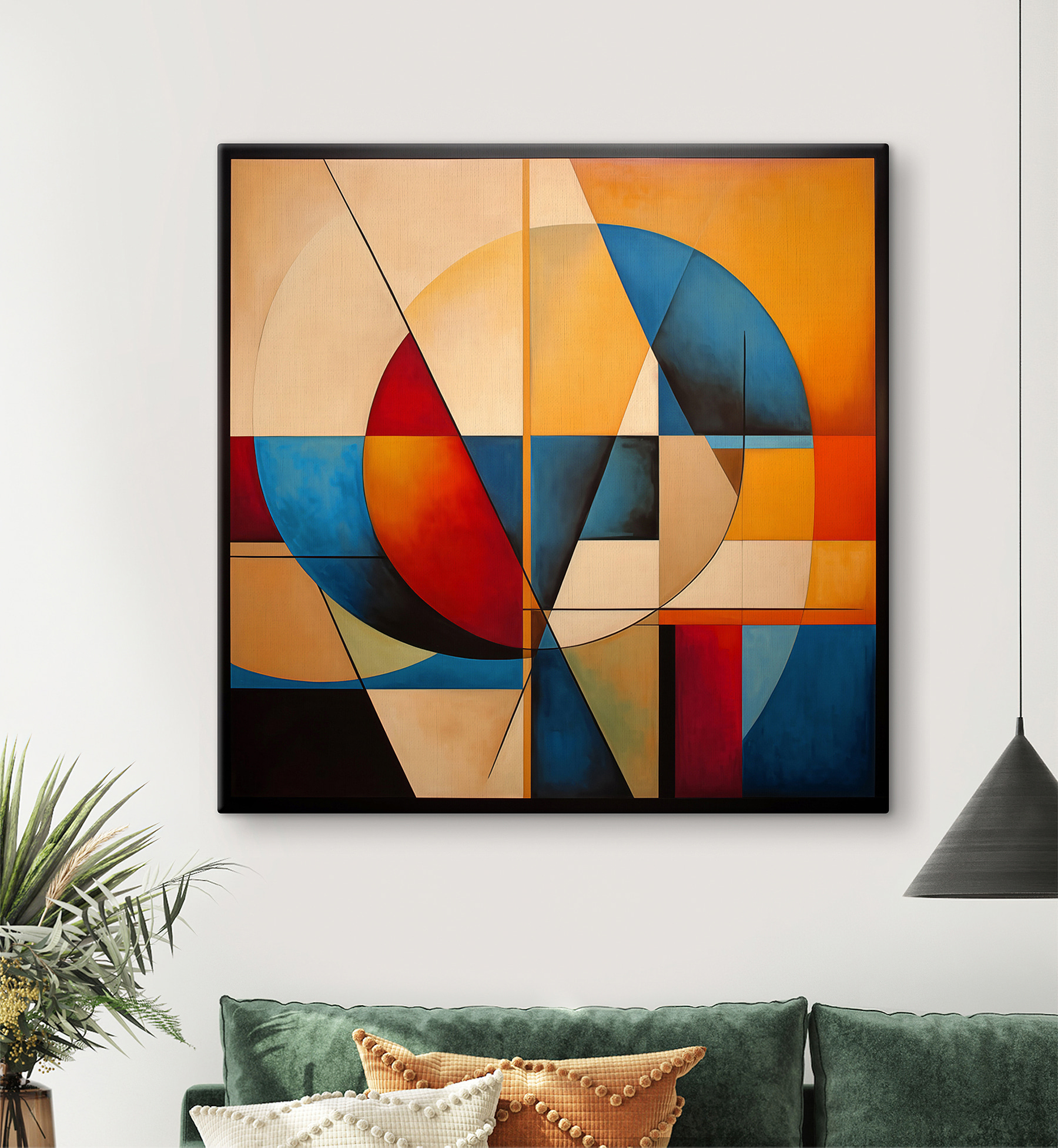 s38104pig111m - Ein Gemälde mit einem Kreis und einem Kreis - tegory