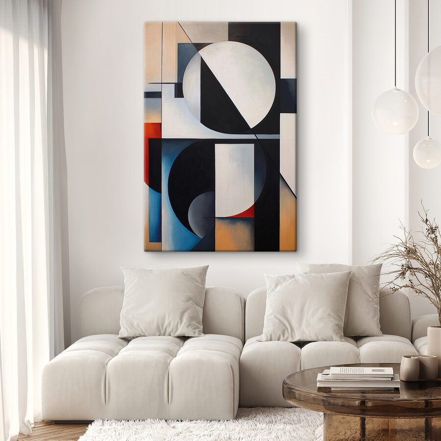 Ein Gemälde mit einer geometrischen Figur
