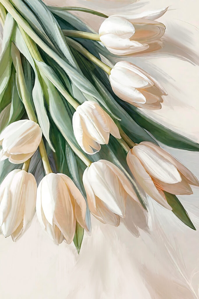 s38271p 683x1024 - Eine Nahaufnahme von weißen Tulpen - tegory