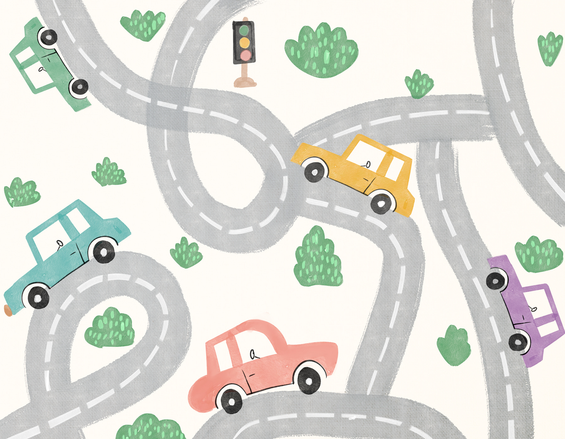 Ein Muster aus Autos und Straßen w00599p - Ein Muster aus Autos und Straßen - tegory