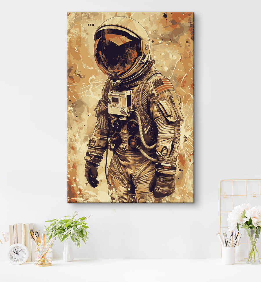 Ein Astronaut in einem Raumanzug