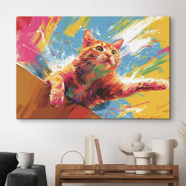 Eine Katze mit ausgestreckter Pfote Eine Katze mit ausgestreckter Pfote