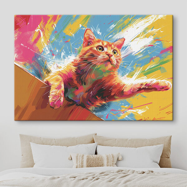 Eine Katze mit ausgestreckter Pfote Eine Katze mit ausgestreckter Pfote